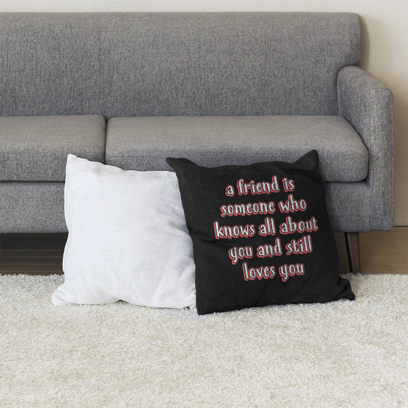 Coussin de sol Love & Friendship, Rouge, 40 po x 40 po