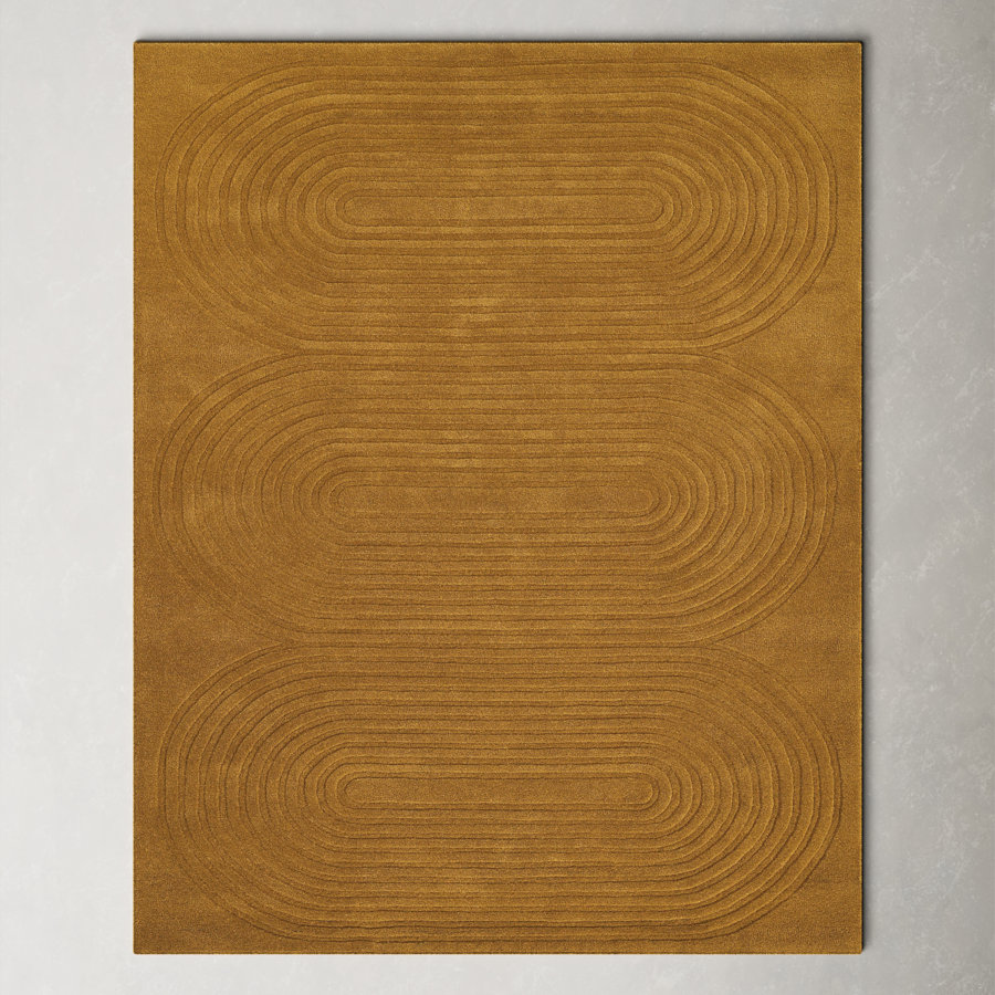 Tillie Handwoven Wool Gold Area Rug