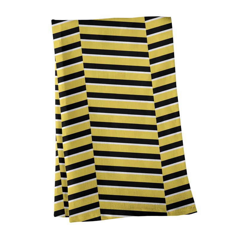 Jaya Tea Towel Kitchen Towel, Yellow/Black, Poly Twill