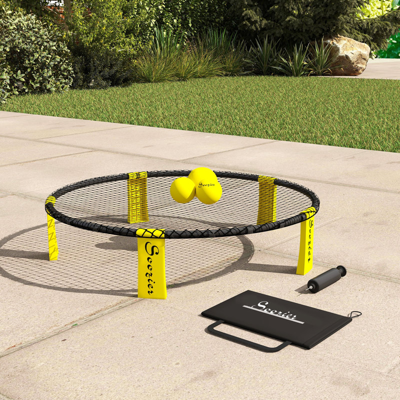Ensemble de jeu de balle Spike, mini ensemble de jeux de plage avec filet rond