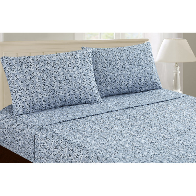 Ensemble de draps en microfibre Catrin, Ensemble de draps pour très grand lit + drap-hous