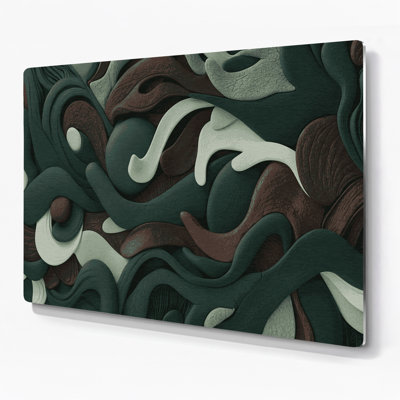 «Biomorphic Abstraction 35», art mural en métal vert