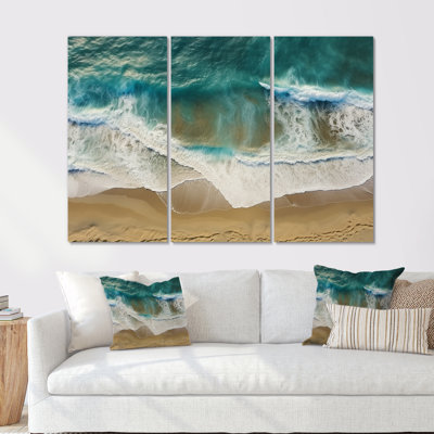 Vue aérienne de Tranquil Waves 2 - plage, art mural