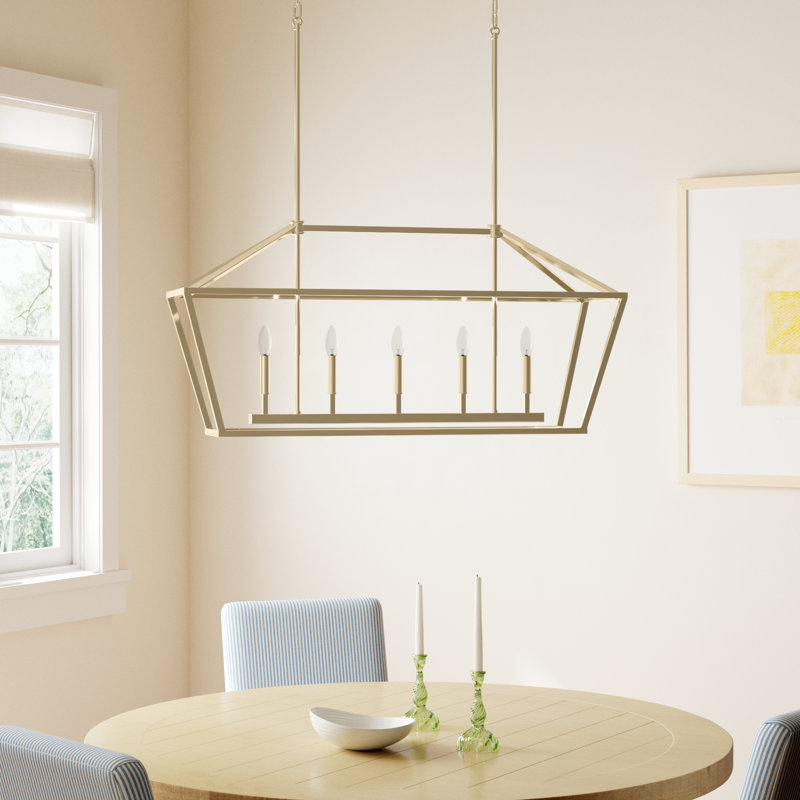Glenhaven 5 - Light Kitchen Island Pendant, Modern Gold