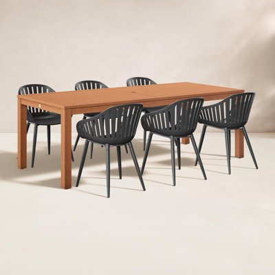 Anautica 88" Eucalyptus Patio Dining Set
