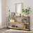 60 Inch Long Bookcase With Pipe Brackets, 11.25" Deep And 1.5" Thick Real Wood Shelves, Pipe Bookshelves For Home Organization, Industrial Shelving Unit, Farmhouse & Boho Decor, 3 Tier, Burnt