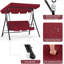 3 Person Porch Swing with Canopy-426960076