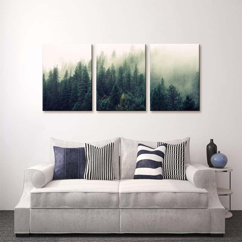 3 Piece Wrapped Canvas Print, 40 cm H x 90 cm W