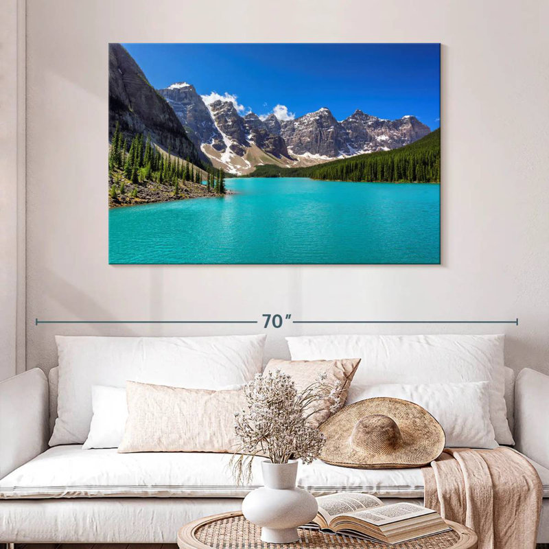 Alvord turquoise, lac Moraine, H 32 po x l 48 po