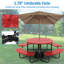 Table de pique-nique en métal avec trou pour parasol Ridenour-1189878942
