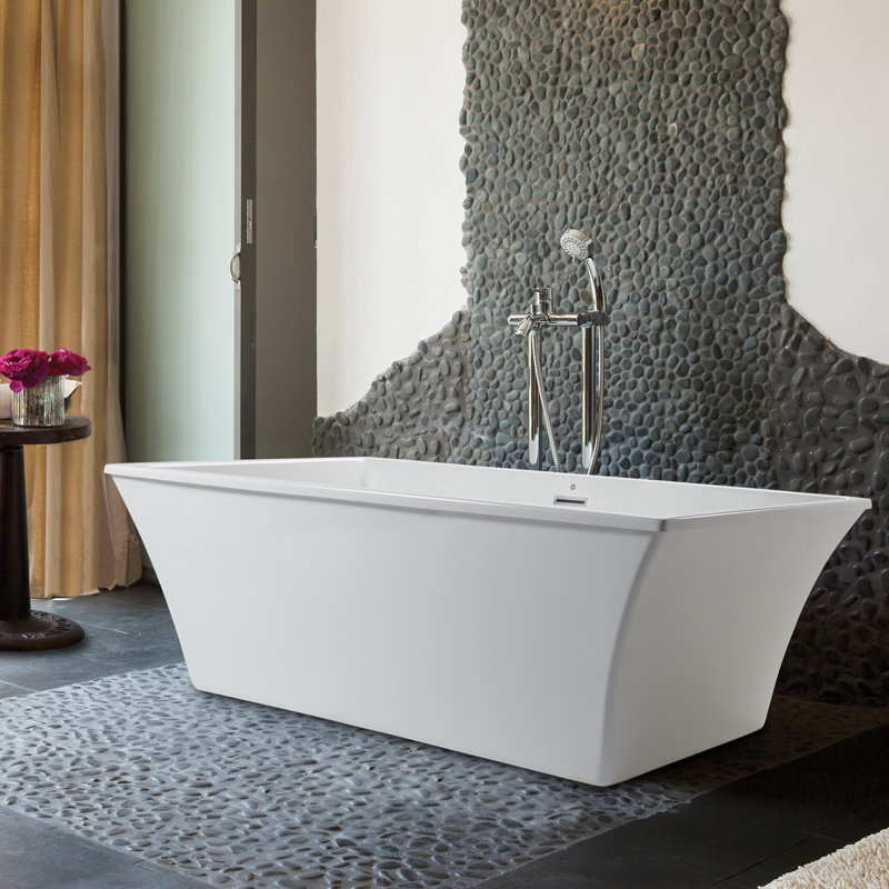 MTI Solutions 66" Freestanding Air Bathtub, White