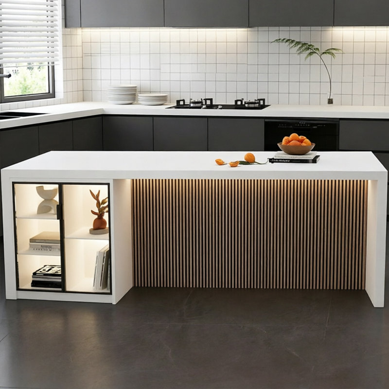 Îlot de cuisine 70,87 po, 35.43" H x70.87" W x23.62" D
