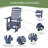 Poly Lumber Patio Glider with Removable Cup Holders-2017134422
