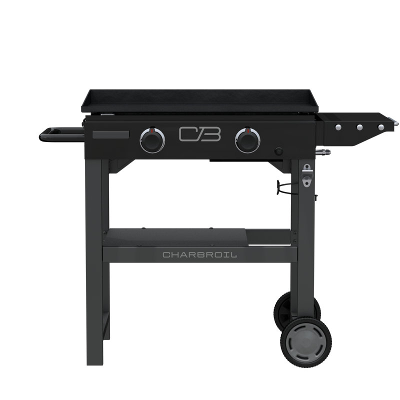 Charbroil Performance Series 28" 2-Burner Flat Top Gas Griddle Cart, Black