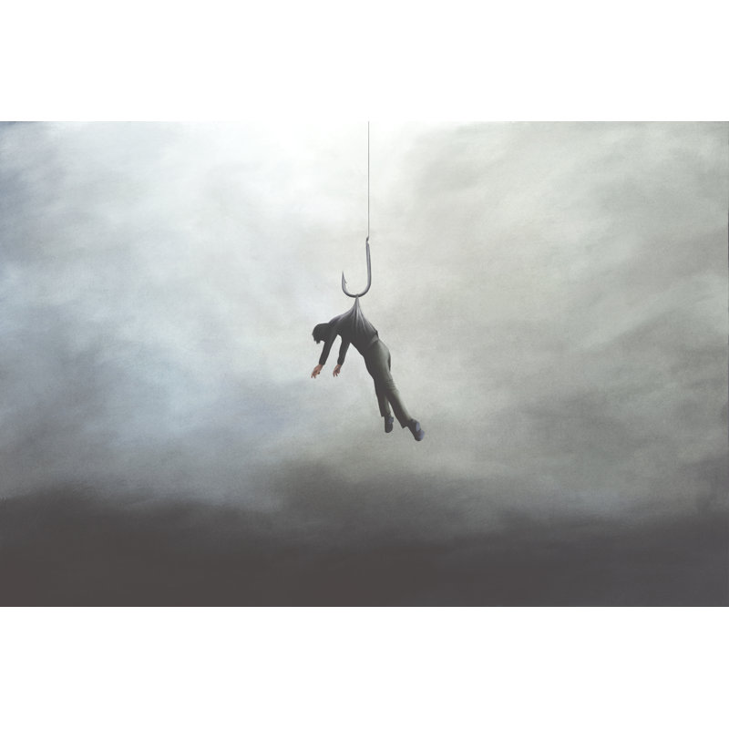 Illustration Of Human Bait. - Wrapped Canvas Print, 30cm H x 46cm W x 3.8cm D
