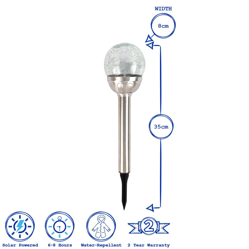 Solar Powered Metal Pathway Light