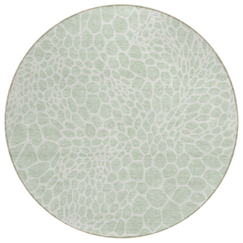Tapis rond 8 po Mint Green
