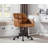 Comfy Faux Leather Desk Chair Modern Computer Task Chair Swivel Accent Chair With Mid Back Arm Chair For Living Room/Bedroom/Home Office-1037455874