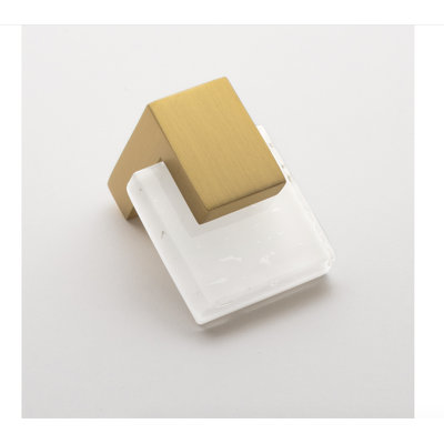 Affinity 1.625" White Glass Decorative Cabinet Hardware Bar Knob