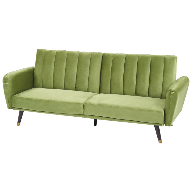 Fawcett 3 Seater Sleeper, Olive Green Velvet