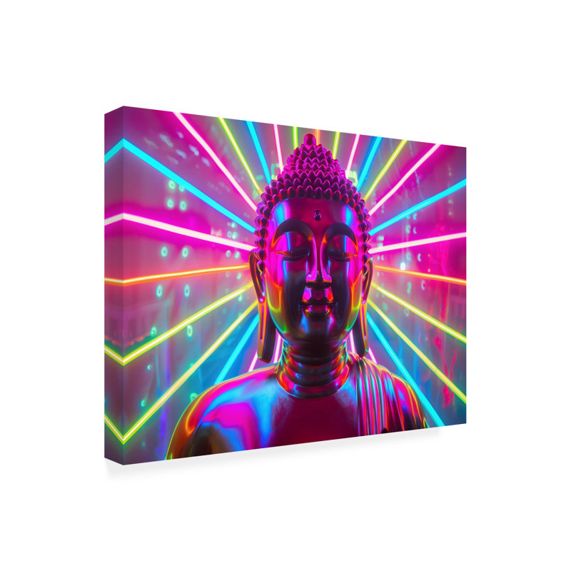 Ray Heere, art du Bouddha coloré 5, H 14 po x l 19 po