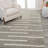 Colline Berber Stripe Shag Gray/Ivory Rug-237586600