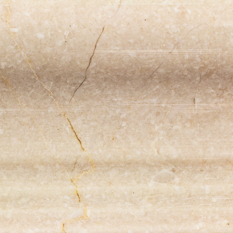 Crema Marfil Polished Marble Bullnose Tile Trim 4.75'' x 12''