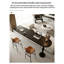 Table de bar moderne à hauteur de comptoir avec base en acrylique et bois massif-886298327