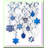 Navy-Blue White Silver 3D Heart Garland 39Ft