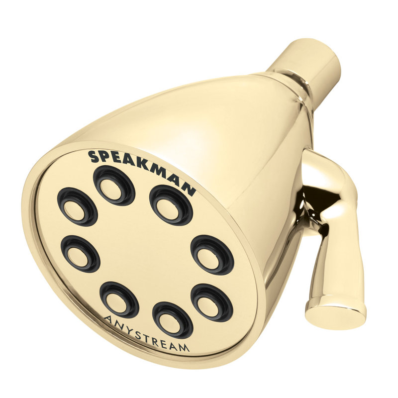 Icon Anystream Multi Function Adjustable Shower Head, Polished Brass