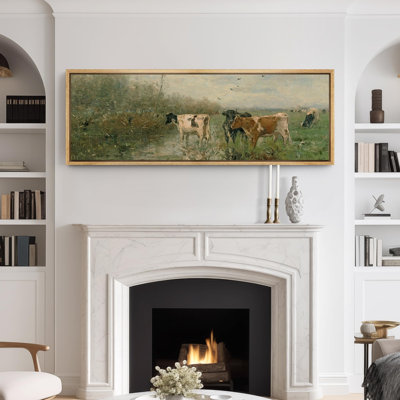 Pastoral Scene with Cows by the Stream Modern Art