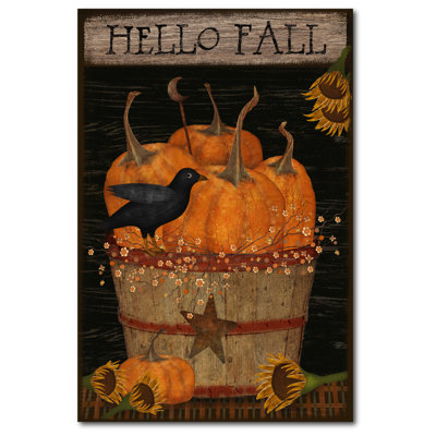 " Hello Fall Flag " Painting Print