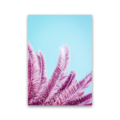 Pink Palm Trees 1 Piece Wall Art