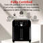 Four à friteuse à air chaud 6,2 pte WHALL - appareil de cuisson polyvalent en acier inoxydable 12 en 1 avec écran tactile intelligent à DEL, 85% moins de matière grasse, 1 600 W pour des repas plus sains