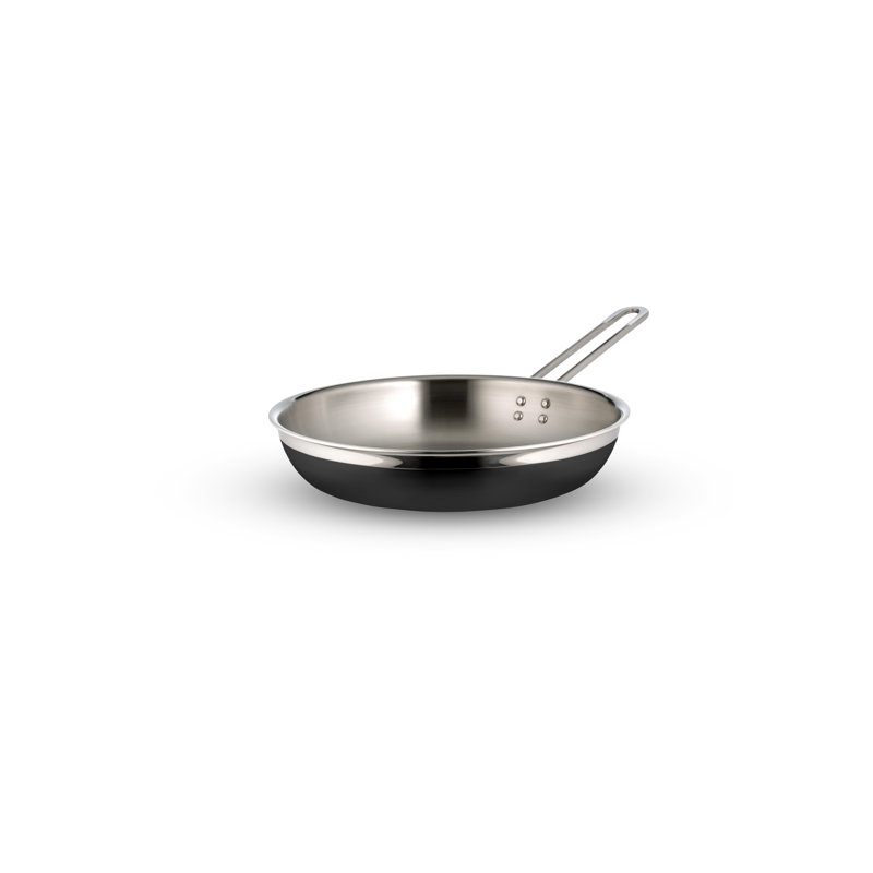 Poêle à sauter en acier inoxydable Bon Chef, 2,38 pt, Noir