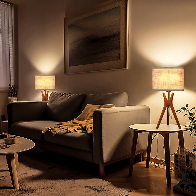 Solid Wood Table Lamp (Set of 2)