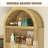 71" Tall Mid Century Arched Display Cabinet, Open Shelf Storage Cabinet For Dining Room-1227022788