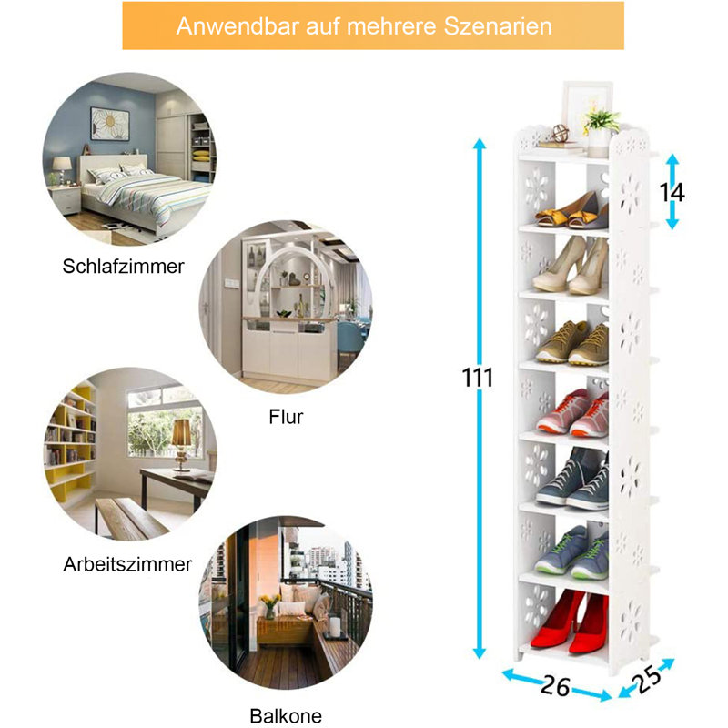 8 Pair Shoe Rack