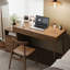 Bureaux rectangulaires en bois massif noyer-107506683