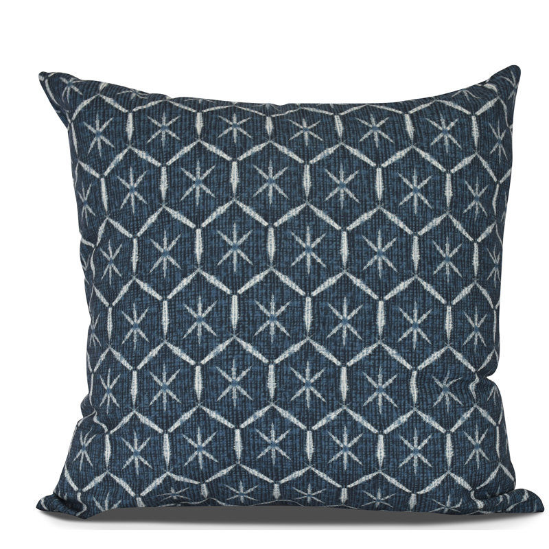 Housse et insert de coussin carré Goals, Gourds and Gatherings, 16 po x 16 po, Bleu marine, Rembourrage en duvet synthétique