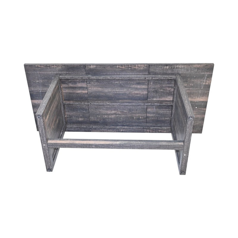 Spacious Seating Particle Board Rustic Dining Table For Family Meals And Gatherings