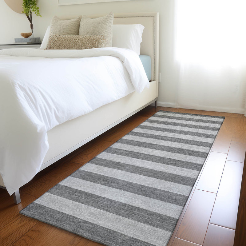Washable Striped Indoor / Outdoor Rug, Runner 2'3" x 7'6"
