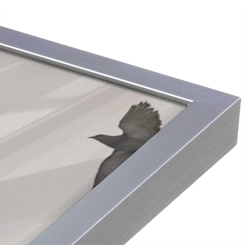 «Flock I» par Nathan Larson, reproduction d'art, H 12 po x l 18 po, Argent