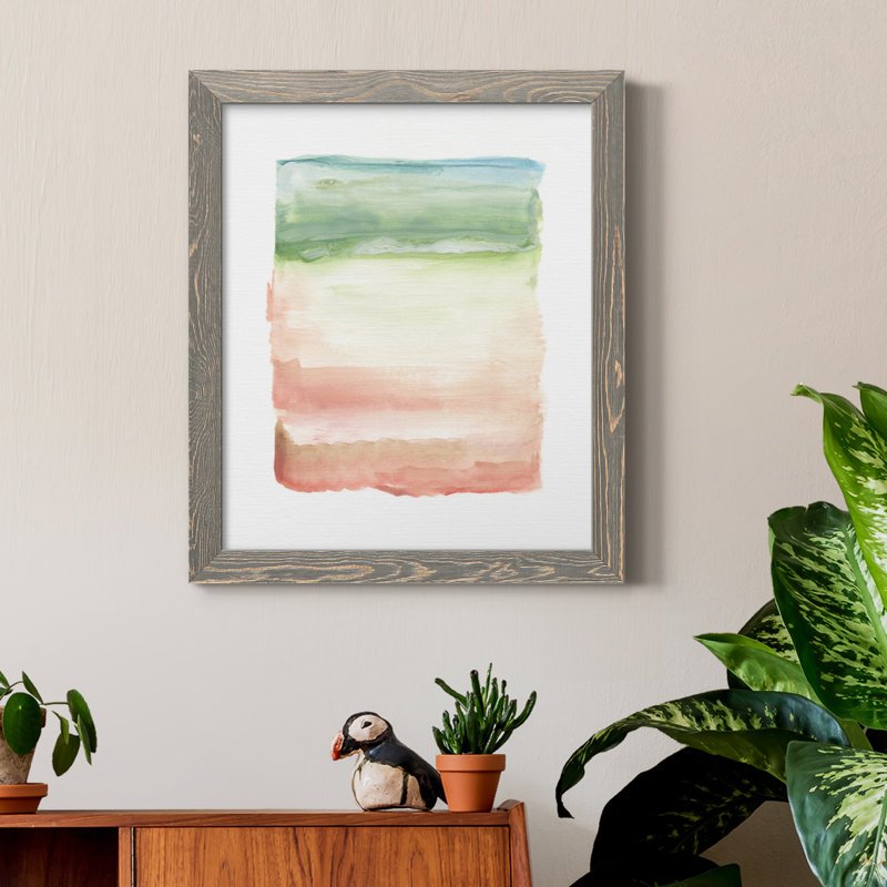 " Skye I " Painting Print, 24" H x 20" W x 1" D, Grey Framed Canvas