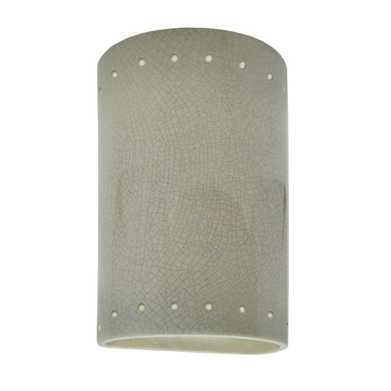 Desiderius Ceramic Wall Light, 9.5" H x 5.75" W x 4.5" D, LED, Celadon Green Crackle