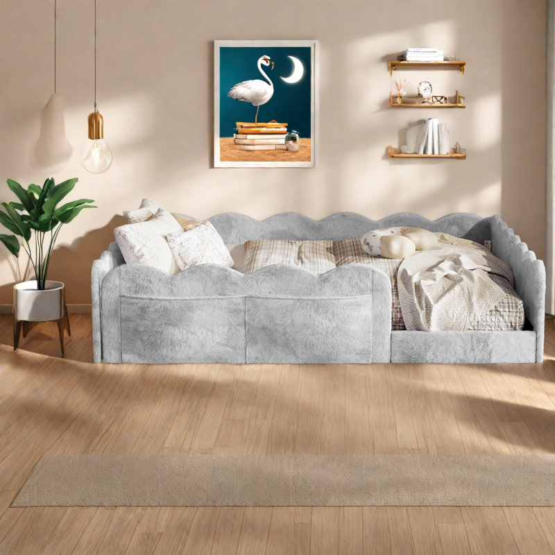 Lits sécuritaires avec rangement, lit double en bois aggloméré, maison pour enfants moderne
