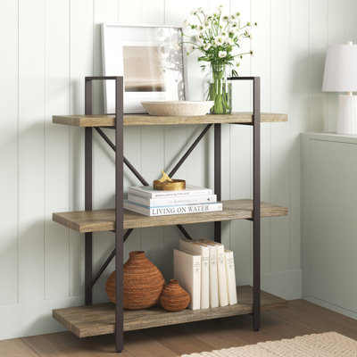 Amberlea 3 Tier Rustic Etagere Bookcase