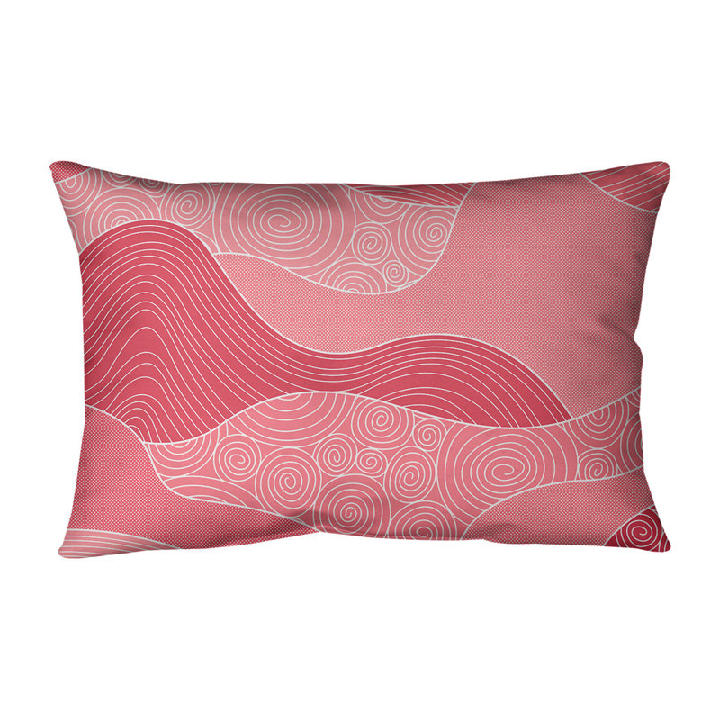 Coussin lombaire intérieur / extérieur Katelyn Elizabeth, Rouge