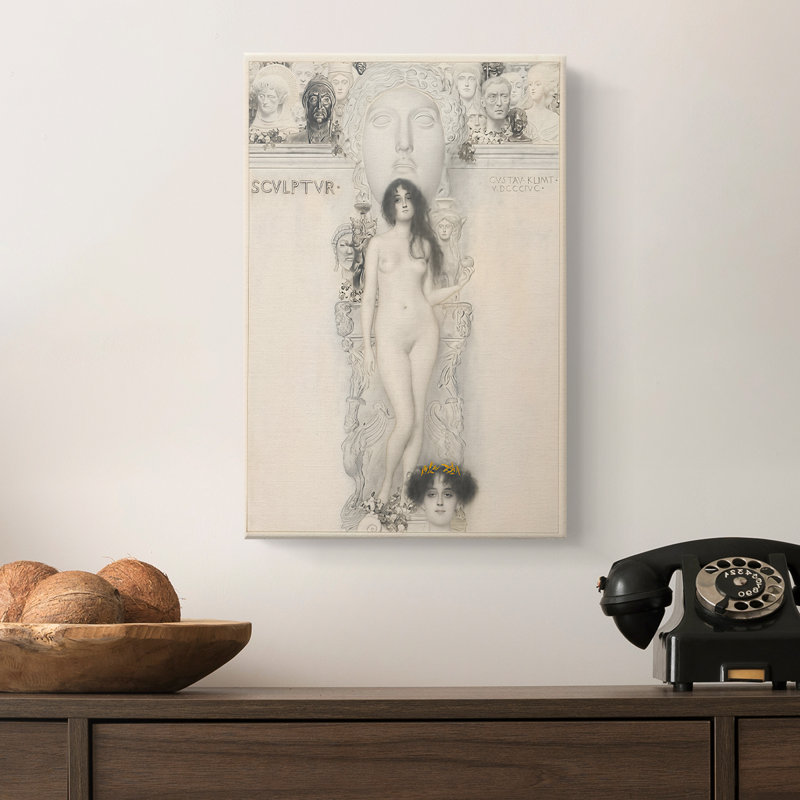 Sculpture - toile tendue par Gustav Klimt, 8 x 12