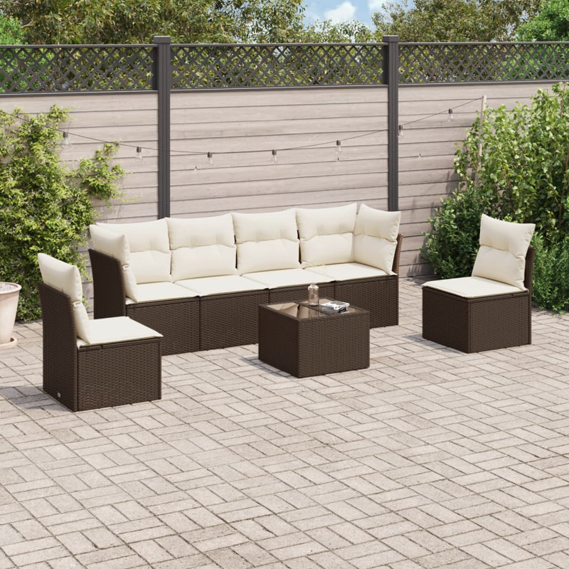Grand canapé modulaire en rotin PE Vidaxl